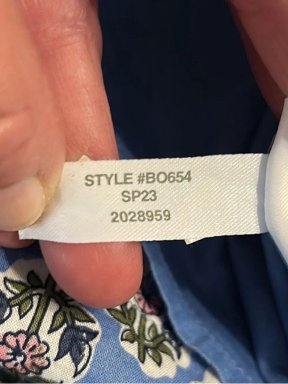 J. Crew 100% Cotton Blue Floral Smocked Bodice Midi Dress Cottagecore Puff